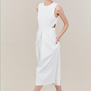 Tibi Cutout Culotte Jumpsuit White Size 8 NWT